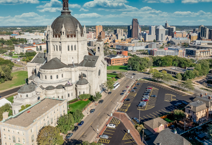 Arial image of St.Paul Church in Minnesota